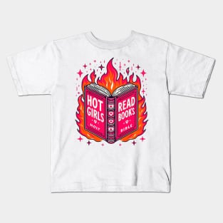Girlie Hot Girls Read Books Kids T-Shirt